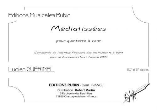 einband Mdiatisses pour quintette  vent Rubin