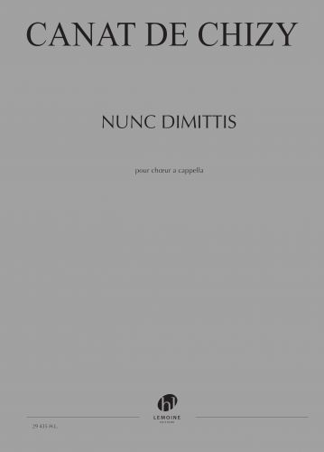 einband Nunc dimittis Editions Henry Lemoine
