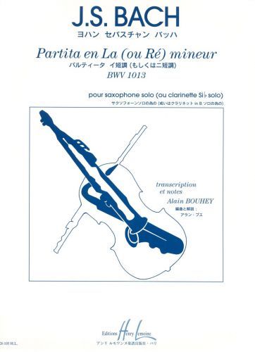 einband Partita BWV1013 en La (ou R) min. Editions Henry Lemoine