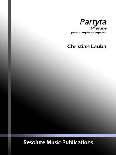 einband PARTYTA ETUDE 19pour SOPRANO SAX Resolute Music Publication