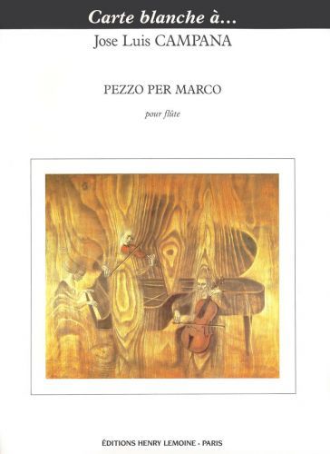 einband Pezzo per Marco Editions Henry Lemoine
