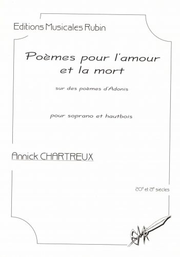 einband Pomes pour l'amour et la mort pour soprano et hautbois Rubin