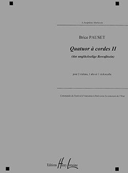 einband Quatuor  cordes II Das unglckselige Bewusstsein Editions Henry Lemoine