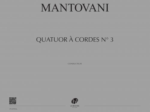einband Quatuor � cordes n�3 Editions Henry Lemoine
