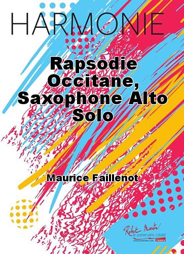 einband Rapsodie Occitane, Saxophone Alto Solo Martin Musique