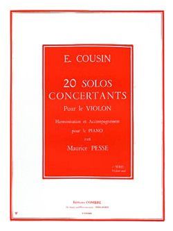 einband Solos concertants (20) srie n1 (1  10) Combre