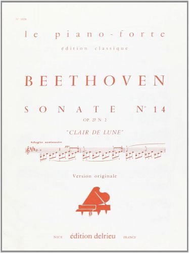 einband Sonate n�14 Op.27 n�2 Clair de lune Delrieu