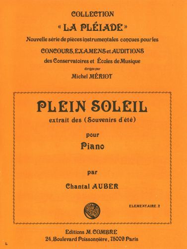 einband Souvenirs d'�t� : Plein soleil Combre