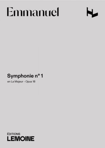 einband Symphonie n1 en La maj. Op.18 Editions Henry Lemoine