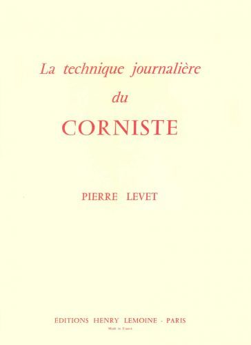 einband Technique journalire du corniste Editions Henry Lemoine